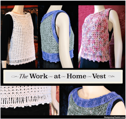Work at Home Vest in Seamless V-Stitch