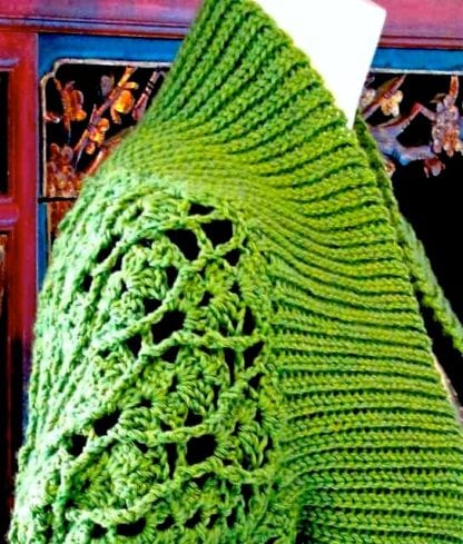 Eva Slip Stitch Ribbing Shrug: Slip Stitch Crochet