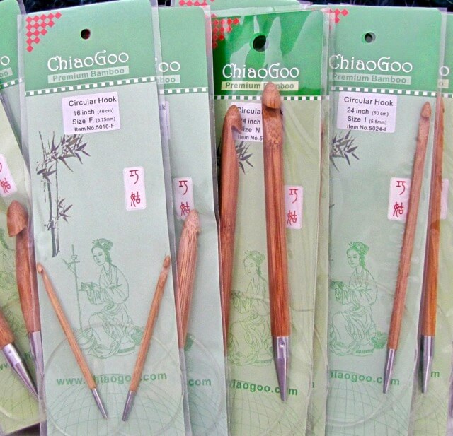 ChiaoGoo Bamboo Crochet Hooks, ready to ship