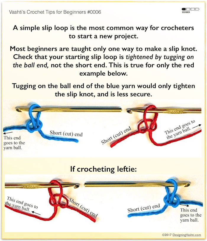 How to make the best (most secure) slip knot (leftie view too).