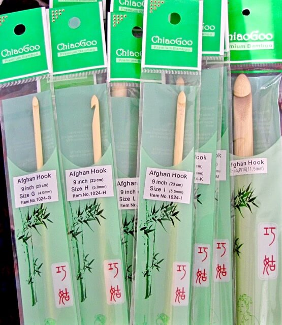 ChiaoGoo Bamboo Crochet Hooks, ready to ship