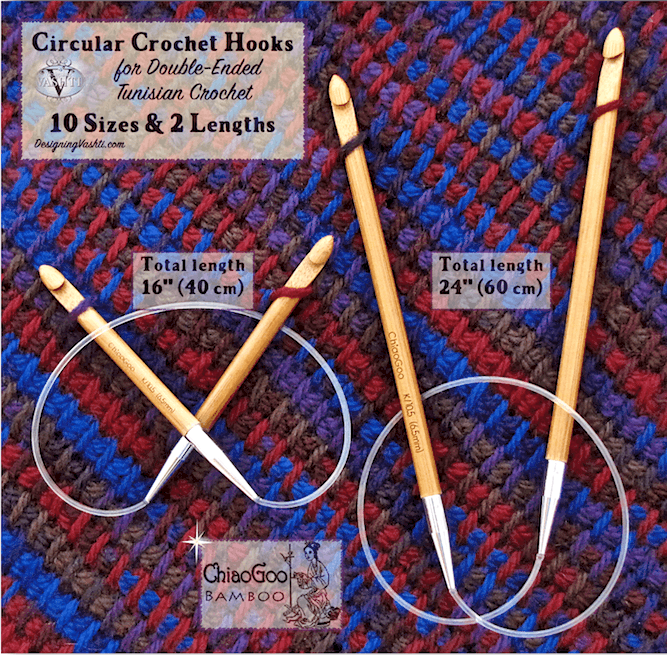 Bamboo Crochet Hooks by Size: K, L, M, N, P - Designing Vashti