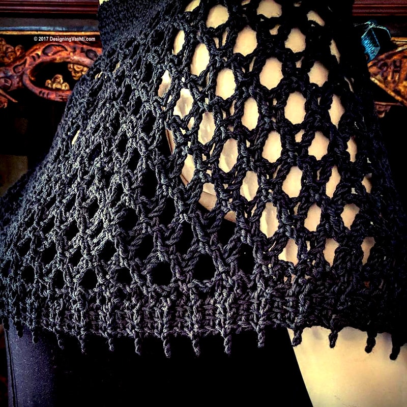New Tunisian Crochet Mesh Design in Progress