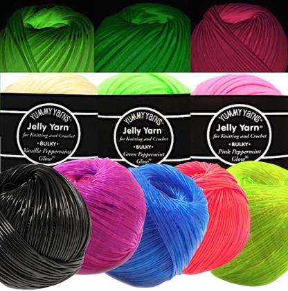 All eight colors of Jelly Yarn® Bulky (CYC #4 medium weight)