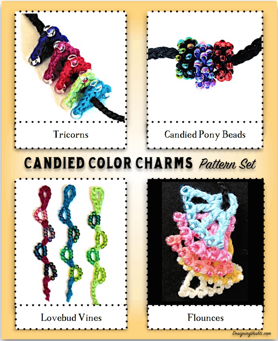 Candied Color Charms: Beaded Lotus Chips