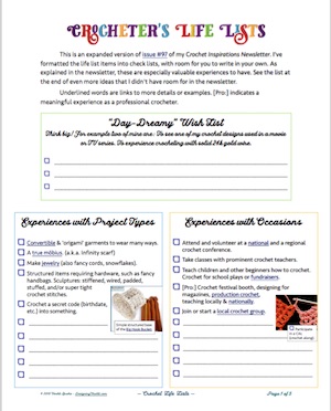 DesigningVashti Crochet Life Lists PDF thumbnail cover